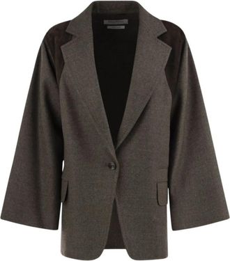 Max Mara Mxsfenice Blazer - Dames - Blazers - Bruin - S - Wol - Jassen