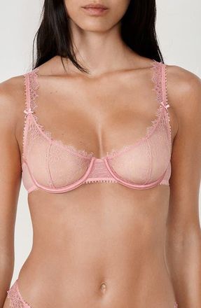 Etam Allusion Classique Underwire Balconette Bra in Pink at Nordstrom, Size 36E