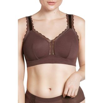 Affinitas Dalis Wire-Free Bralette in Deep Nude at Nordstrom, Size 30