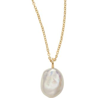 Made by Mary Baroque Pearl Necklace in Gold Vermeil at Nordstrom