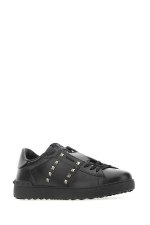 Valentino Garavani Rockstud Leather Sneakers - Black