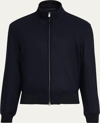 Ralph Lauren Purple Label Mens Double-Face Cashmere Full-Zip Jacket