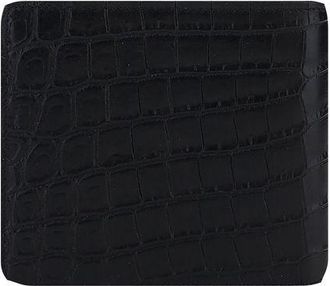 Saint Laurent Mens Black Calf Leather Bos Taurus Wallet