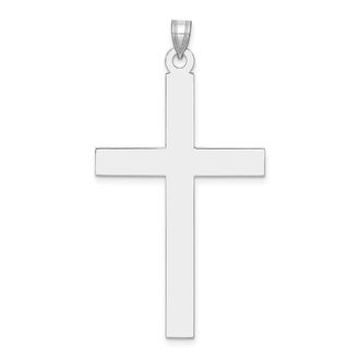 Diamond2Deal 14k White Gold Polished Cross Pendant