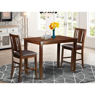 East West Furniture 3 PC Dining counter height set - Table and 2 bar stools