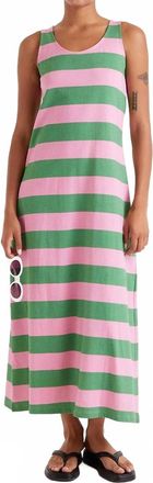 Compa&ntilde;&iacute;afant&aacute;stica Striped Maxi Dress In Pink And Green