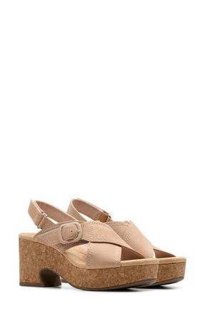 Clarks Nerisa Pace Slingback Sandal in Sand Nubuck at Nordstrom Rack, Size 8