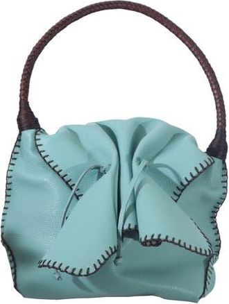 Carlos Falchi Shoulder Butterfly Leather Bag in Teal at Nordstrom