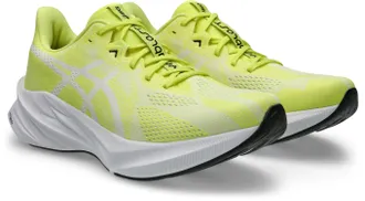 Asics Laufschuh ASICS DYNABLAST 5, Damen, Gr. 44,5, weiss (citron, wei&szlig;), Textil, Schuhe Laufschuh