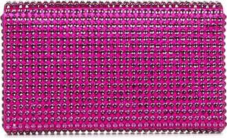 Amina Muaddi Womens Clutch Superamini Paloma Fuchsia Bags