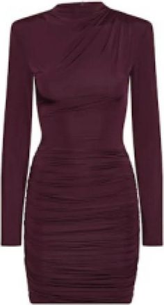 Rotate Drapey Mini Jurk - Dames - Feestkleedjes - Paars - 2XS - Kleedjes