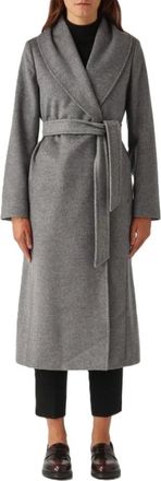 Max Mara Jassen, Dames, Grijs, 2Xs, Wol, Loriana Coat