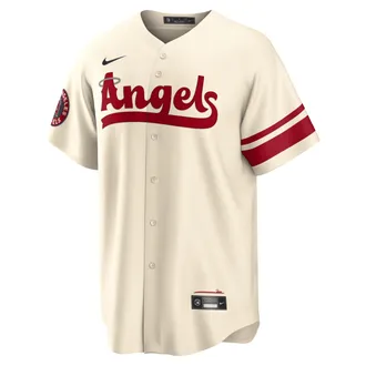 Nike Mens MLB Los Angeles Angels City Connect Replica Baseball Jersey in Brown | T770ANCCANG-CC4