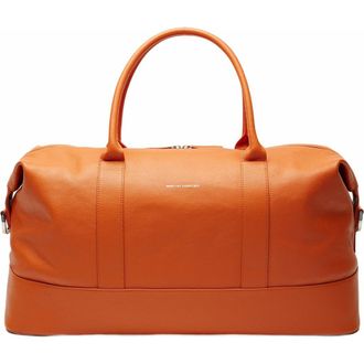 Want Les Essentiels Kelowna Pebble-Grained Leather Weekender Bag in Orange at Nordstrom
