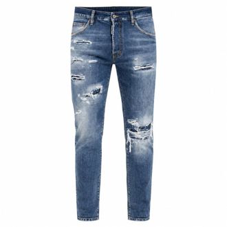 Dsquared2 Jeans - Heren - Jeans - Blauw - Maat: L Katoen