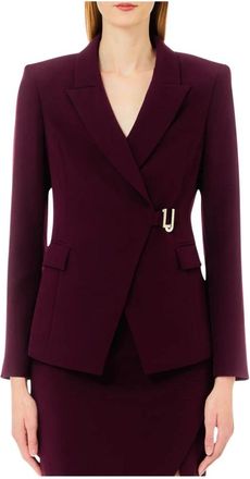 Liu Jo Blazer slim - Dames - Blazers - Paars - XS - Leer - Jassen