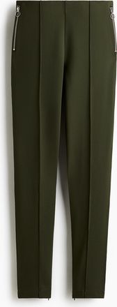 H&M Interlock-Hose mit Reissverschlüssen - Green