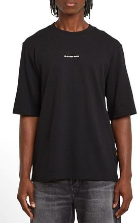 G-Star Checquard Logo Organic Cotton T-Shirt in Dark Black at Nordstrom, Size Small