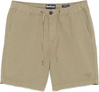 Barbour Korte Broeken, Heren, Groen, S, Katoen, Seersucker Relaxed Short