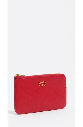 Bimba & Lola Small Rigid Leather Coin Purse in Red at Nordstrom