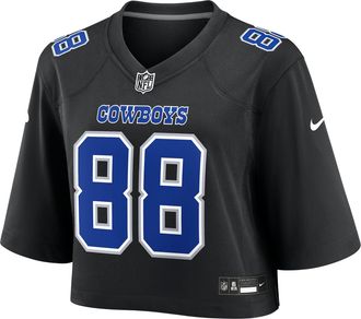 Nike CeeDee Lamb Dallas Cowboys Nike Womens NFL Cropped Tundra Game Jersey in Black | WCJF00A7RF-P6Q