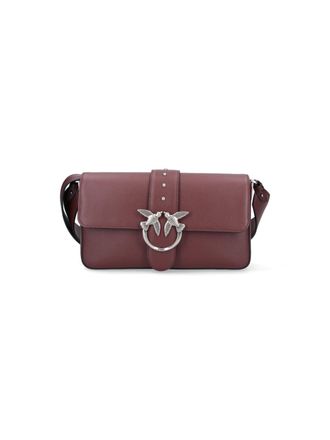 Pinko Vibrant Red Handbag With Structured Silhouette And Detachable Strap