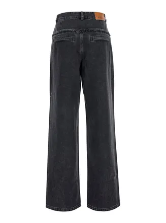 Isabel Marant Womens Pants Iniza-Ga Black Tech Fabric Trousers
