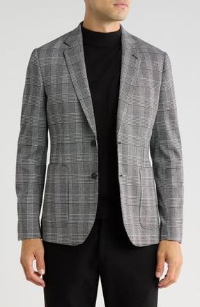 Nordstrom Rack Gavin Glen Plaid Knit Sport Coat in Black Gavin Tooth at Nordstrom Rack, Size Large