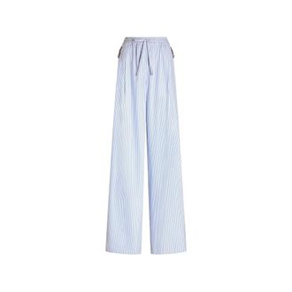 Dolce & Gabbana Wide Trousers, female, Blue, Size: XS Wide Trousers