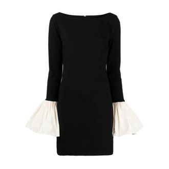 Staud Staud, Kleedjes, Dames, Zwart, S, Leer, Hawthorne Dress