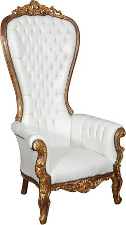 Biscottini International Silla Trono, Estilo Franc&eacute;s Luis Xvi, De Madera Maciza De Haya