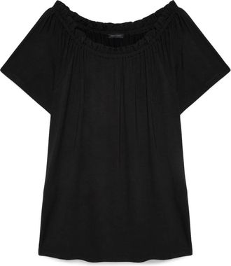 Fiorella Rubino Off-Shoulder T-Shirt - Dames - Blouses - Zwart - L - Overhemden