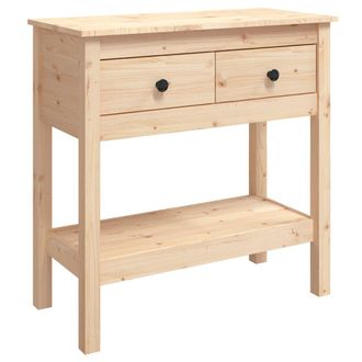 vidaXL Mesa Consola Madera Maciza De Pino 75x35x75 Cm Vidaxl