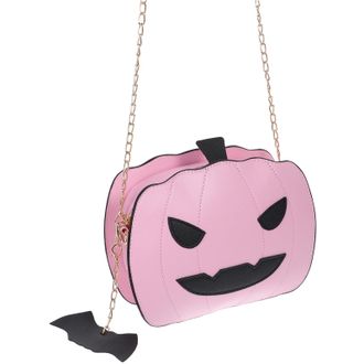 Frcolor OATIPHO Halloween Pumpkin Shoulder Bag for Women, Pink PU Crossbody Pouch, Creative Small Single-shoulder Storage Bag, Festive Halloween Fashion Acces
