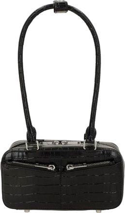 Self Portrait Mini Shoulder Bag with Crocodile-Effect Texture