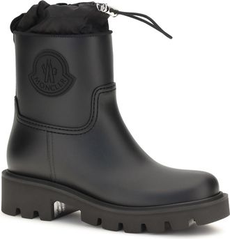 Moncler Womens Kickstream Rain Boots Black Upper: Pvc; Sole: Rubber