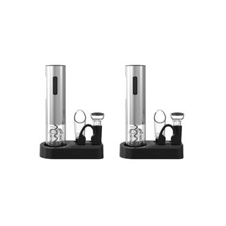 Pursonic 5-Piece Electric Wine Opener Set - 2 PACK Bundle