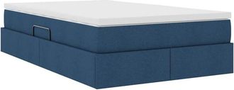 vidaXL Storage Bed with Mattress Blue 120 x 200 cm Polyester vidaXL