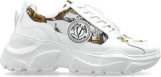 Versace Jeans Couture Sneakers met Barocco Print - Dames - Sneakers - Wit - 40 EU - Leer - Schoenen
