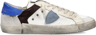Philippe Model Sneakers in pelle con design patchwork - Bianco
