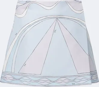Pucci Minigonna Iride in twill di seta