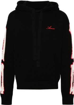 Amiri Bones hoodie - men - Polyamide/Cotton - L - Black