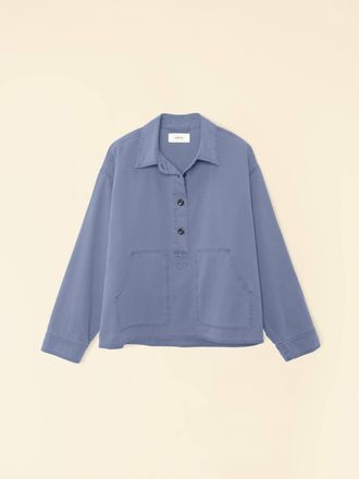 Xirena Womens Grady Long Sleeve Shirt In Granite Blue