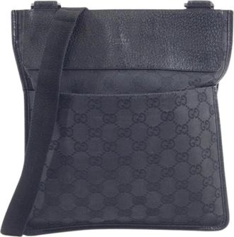 Gucci Pre-owned GG Canvas Schoudertas - Dames - Vintage Schoudertas - Zwart - ONE Size - Leer - Vintage