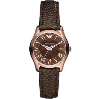 Emporio Armani Klassiek Horloge - Dames - Horloges - Roze - ONE Size - Leer - Accessoires