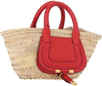 Chlo&eacute; Pre-owned Tote Bags, female, Beige, Size: ONE SIZE Pre-owned Raffia Tote Bag