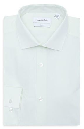 Calvin Klein Slim Fit Stretch Dress Shirt in Lime at Nordstrom Rack, Size 14.5 - 32/33