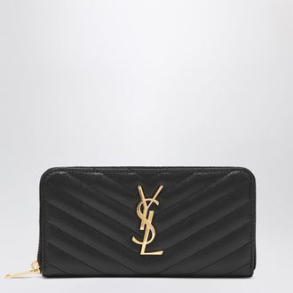 Saint Laurent Black Cassandre matelass&eacute; wallet