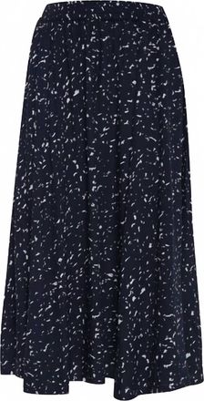 Ichi Womens Ihjenni Midi Skirt In Total Eclipse Print