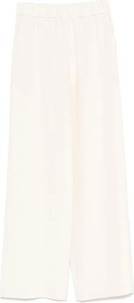 Max Mara Pantaloni con vita elasticizzata - Bianco